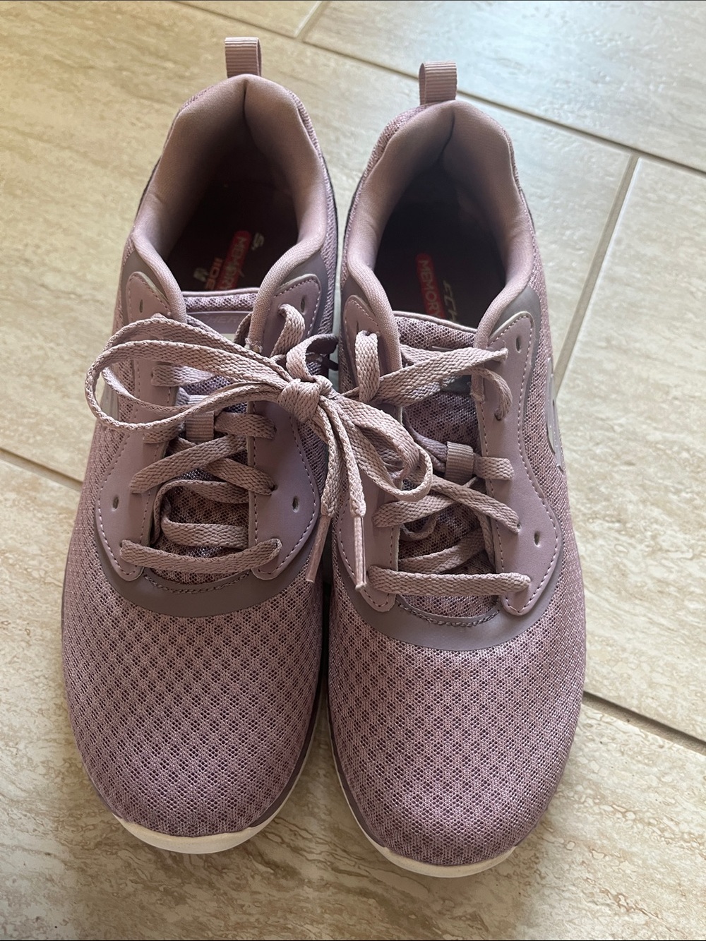 Skechers Women's Lavender Mesh Athletic Sneakers